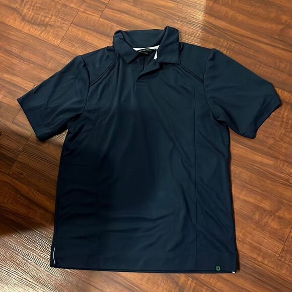 NWOT Mens Navy Blue Dry Fit Polo Shirt - Golf Shirt - Navy - Size Medium - Picture 1 of 3